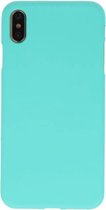 Color TPU Hoesje voor iPhone XS Max - Turquoise