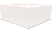 Polyester plantenbak 120x120x40 cm zuiver wit