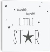 Twinkle twinkle little star Engelse quote - Schilderij 30 x 30 cm