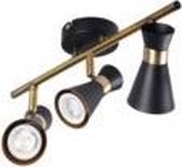MILENO 3 - wandlamp - plafondlamp spot - incl LED - zwart - goud