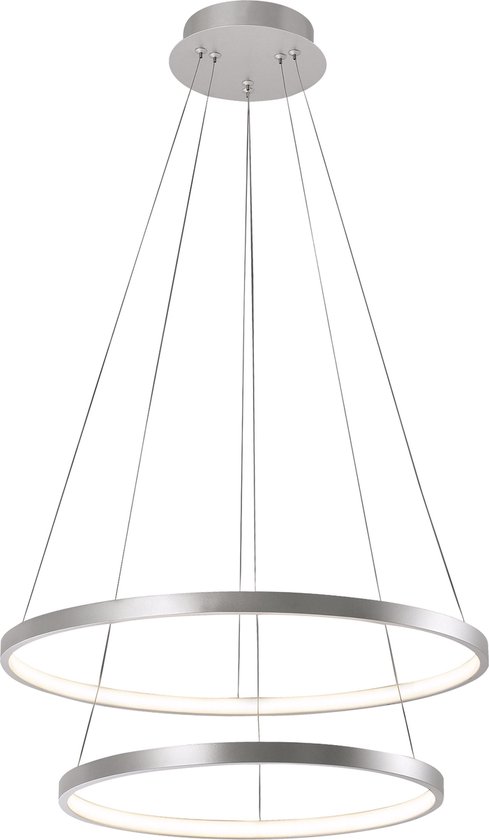 Leuchten Direct anella - Hanglamp - 1 lichts - Ø 500 mm - Zilver