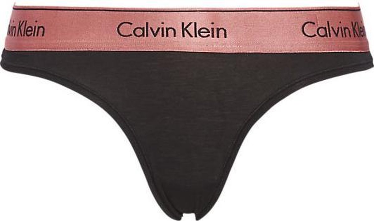 Calvin Klein string - zwart/rose goud | bol