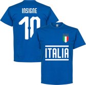 Italië Insigne 10 Team T-Shirt - Blauw - XXXL