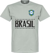 Brazilië Keeper Team T-Shirt - Licht Grijs - S