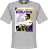 Ronaldo 4 Times Ballon d'Or Winnaar Real Madrid T-Shirt - S