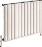 Design radiator horizontaal aluminium mat wit 60x83,5cm 1584 watt - Eastbrook Burford