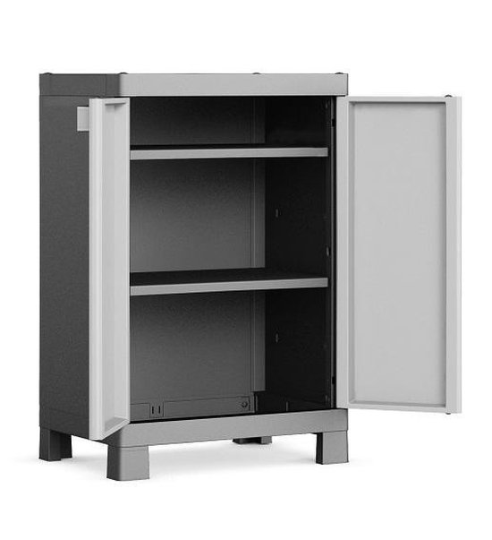 Armoire de rangement basse Kis Logico 65x97x45 cm Gris / Noir