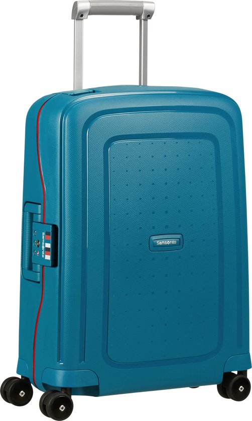 Samsonite Reiskoffer - S'Cure Spinner 55/20 (Handbagage) Petrol Blue Stripes