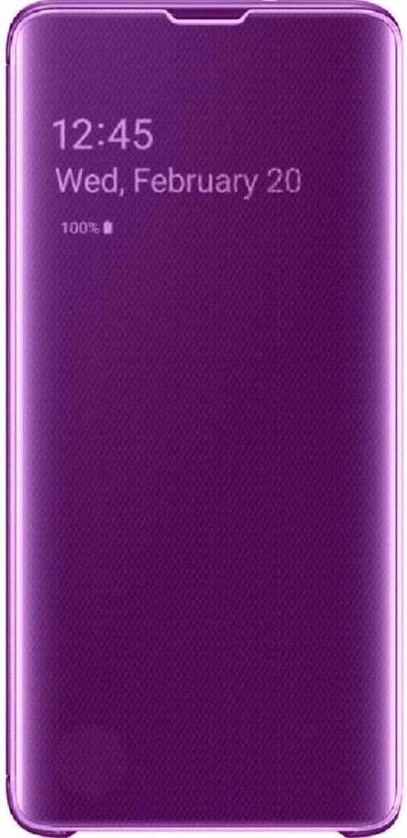 Basic Hoesjes - Flip case Cover - Voor Samsung Galaxy S10 - Paars - Violet