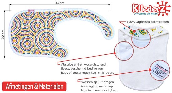 KliederZ hippe baby slabbetjes meisjes - 3 eet slabbers - slabben t/m 3 jr FB03a van KliederZ — afbeelding 2
