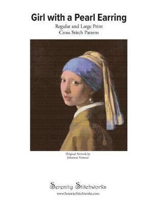 Girl with a Pearl Earring Cross Stitch Pattern Vermeer, Serenity