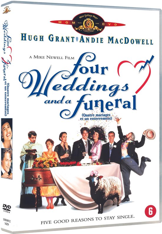 Cover van de film 'Four Weddings And A Funeral'
