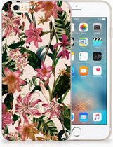 Geschikt voor iPhone 6s Siliconen cover Flowers