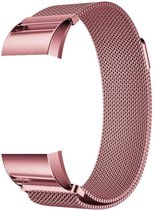 Milanees bandje Roze geschikt voor Fitbit Charge 2