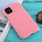 Voor iPhone 11 schokbestendige pluche achterkant beschermhoes (roze)