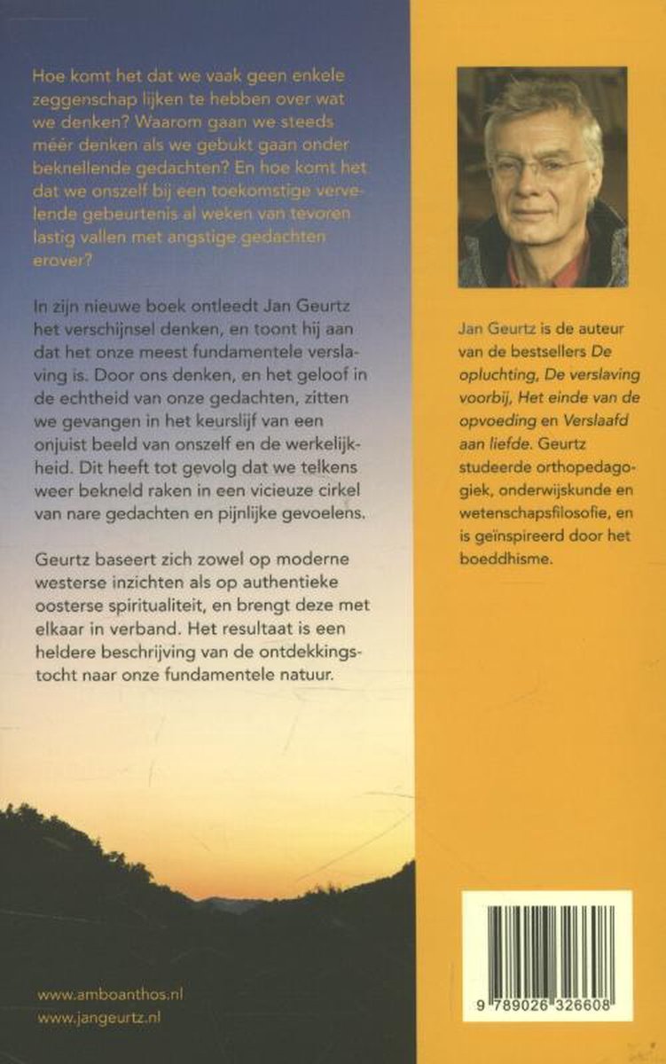 Verslaafd aan denken - back cover