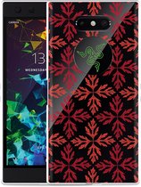 Razer Phone 2 Hoesje Red Leaves Pattern