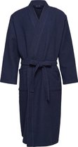 SCHIESSER heren badjas - dun wafel pique - donkerblauw -  Maat: XXL