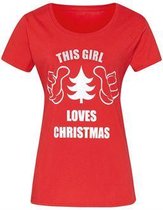 this girl loves christmas t-shirt *L