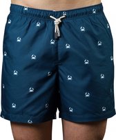 Zwembroek Heren Sanwin - Zee Blauw Venice Crabs - Maat S