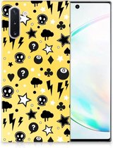 Geschikt voor Samsung Galaxy Note 10 Silicone Back Case Punk Yellow