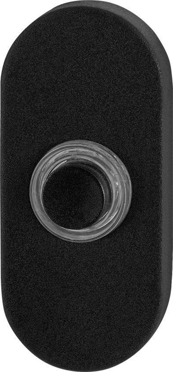 GPF8826.04 deurbel met zwarte button ovaal 70x32x10 mm zwart