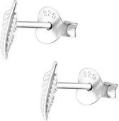 Jewelryz Mini Veer Oorbellen | Veren | Feather | 925 sterling zilveren oorknoppen | 7x2 mm