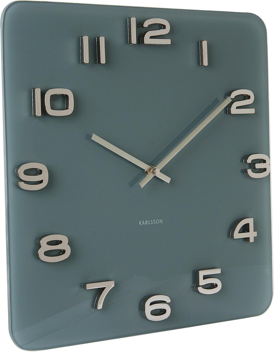 Karlsson Vintage Square Klok Vierkant Glas 35x35 cm