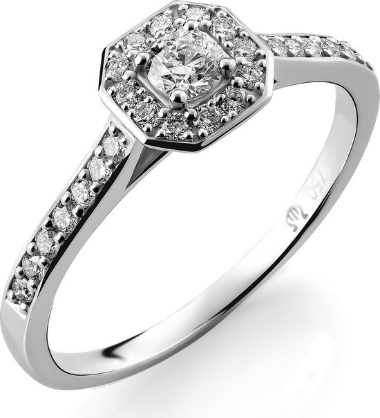 Orphelia RD-3915/54 - Ring - Goud 18 kt - Diamant 0.41 ct - 17.25 mm / maat 54