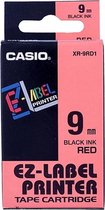 Casio XR-9RD1 labelprinter-tape Zwart op rood