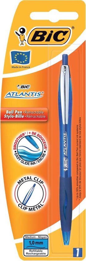 STYLO BILLE BIC ATLANTIS ROUGE