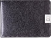 DUN wallet - dunste lederen RFID portemonnee - Black/Silver