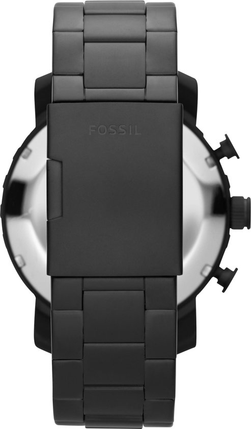 Fossil Nate JR1401 Herenhorloge 50 mm - Zwart