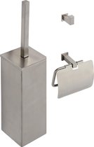 Plieger Cube Toiletset - Inox
