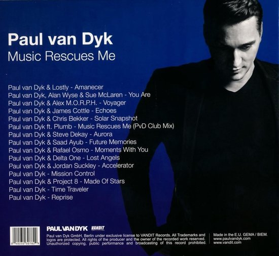 Music Rescues Me (Limited Edition) - Paul van Dyk