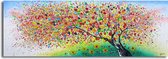 Acrylverf schilderij - Magic Nature II - kleurrijke boom - 150x50