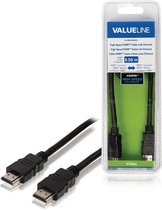 Valueline VLVB34000B05 High Speed Hdmi-kabel met Ethernet Hdmi-connector - Hdmi-connector 0,50 M Zwart