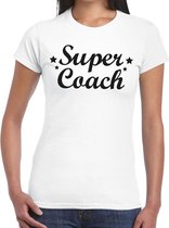 Super Coach cadeau t-shirt wit voor dames XL