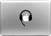 Hoed-Prins oortelefoons patroon verwisselbare decoratieve Skin Sticker voor MacBook Air / Pro / Pro met Retina Display