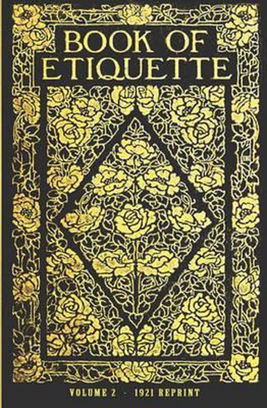 Book Of Etiquette - 1921 Reprint - cover