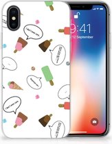 TPU-siliconen Hoesje Geschikt voor iPhoneX/10 | Xs Design IJsjes