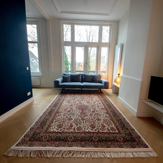 Wit Perzisch tapijt met rode details | bol.com