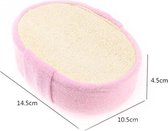 Loofah spons | te gebruiken onder douche of in bad | scrubben | massage | 1 stuk | roze