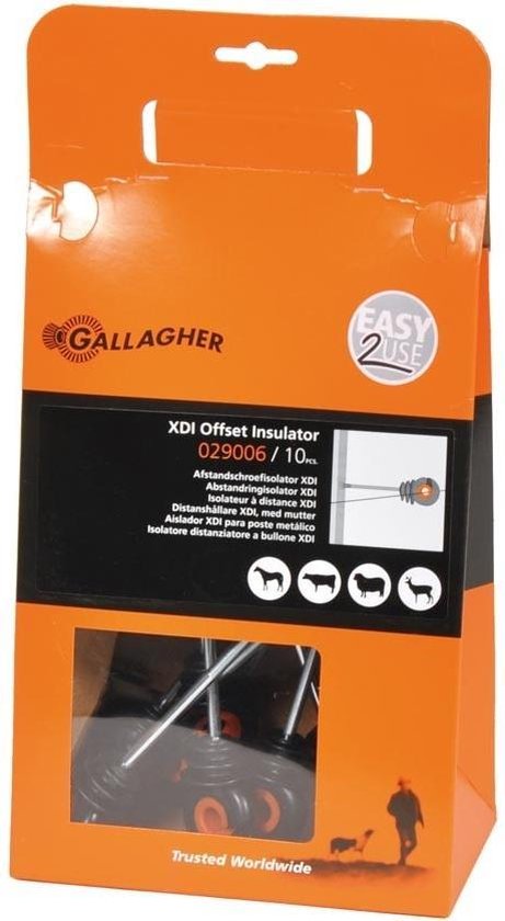 Isolateur à vis offset XDI (métal 20cm / M6, 10 pièces)