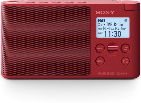 Sony XDR-C1DBP-CEK Draagbare DAB/DAB+ Wekkerradio – Met Oplaadbare Batterij, USB-poort, Dubbele Alarm – Zwart