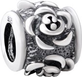 Quiges - 925 - Bedels -Sterling zilver - Beads - Roos Bloem Kraal Charm - Geschikt – voor - Pandora - Armband Z304