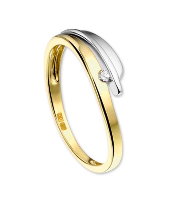 The Jewelry Collection Ring Diamant 0.030ct H Si - Bicolor Goud
