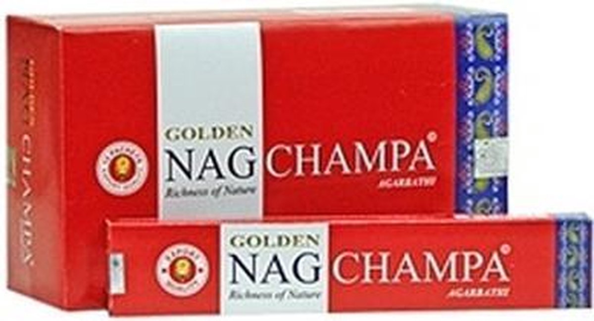 Golden Nag Champa, rood 15gr (12x15gr)