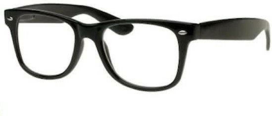 Nerdbril mat Zwart met Fluwelen Hoesje - TrendX