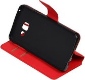 Rood Samsung Galaxy A3 2016 TPU wallet case - telefoonhoesje - smartphone hoesje - beschermhoes - book case - booktype hoesje HM Book